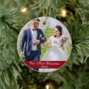Search for our first wedding christmas tree decorations Couple photo