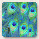 Search for peacock feather coasters Green
