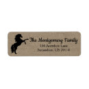 Search for burlap return address labels Western