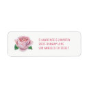 Search for pink roses return address labels Floral