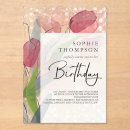 Search for tulip birthday invitations Floral