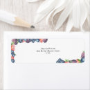 Search for red and blue wedding return address labels Watercolor