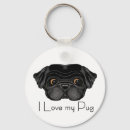 Search for black pugs key rings Dogs