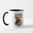 Search for dog yorkie mugs Watercolor