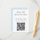Search for baby registry enclosure cards Blue and white