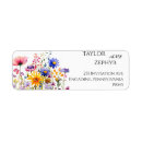 Search for whimsical return address labels Wildflower