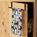 Search for grey cat tea towels Black