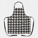Search for houndstooth pattern aprons Black