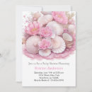 Search for sea shells invitations Watercolor