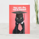 Search for cat graduate cards Mortarboard