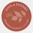 Search for fall leaf thank you stickers Simple