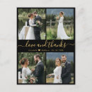 Search for wedding thank you photo postcards Love and thanks