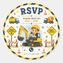 Search for construction party stickers Truck birthday