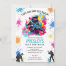 Search for neon paint splatter invitations For kids