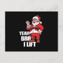 Search for weightlifting christmas cards Santa