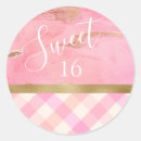 Search for pink sweet 16 stickers Gold