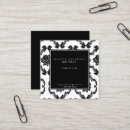 Search for damask business cards Black and white