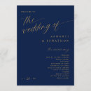 Search for navy and gold wedding programmes Elegant
