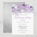 Search for purple hens party invitations Glitter
