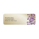Search for heart shaped address stickers Purple