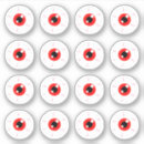 Search for red eyeball stickers Spooky