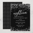Search for 18 year old birthday invitations Silver