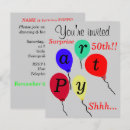 Search for balloon 50th birthday invitations Over the hill