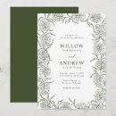 Search for monstera leaves wedding invitations Green and white