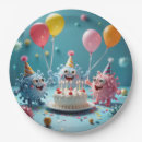 Search for cartoon birthday paper plates Cake
