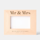 Search for wooden picture frames Newlyweds