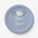 Search for floral wedding plates Dusty blue