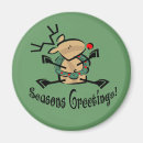Search for seasons greetings magnets Reindeer