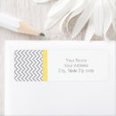 Search for yellow chevron return address labels Grey