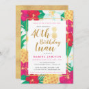 Search for hawaiian 40th birthday invitations Luau