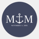 Search for nautical monogram stickers Initial