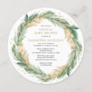 Search for winter greenery baby shower invitations Gender neutral