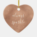 Search for rose gold heart christmas tree decorations Glam