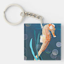 Search for sea horse key rings Orange seahorse