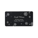 Search for winter party return address labels Snowflakes