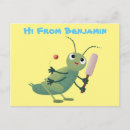 Search for green grasshopper postcards Cricket