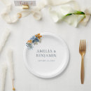 Search for navy blue and orange plates Rustic