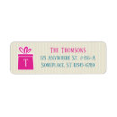 Search for pink snowflake return address labels Modern