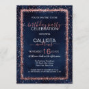 Search for rose gold and navy invitations Modern contemporary