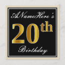 Search for elegant 20th birthday invitations 20 years old