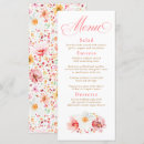 Search for watercolor orange florals wedding menus Flower