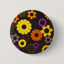 Search for orange flowers badges Vintage