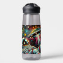 Search for floating water bottles Outer space