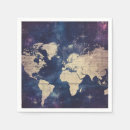 Search for world map napkins Wanderlust