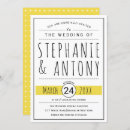 Search for black white yellow wedding invitations Modern