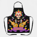 Search for sugar skulls aprons Dia de muertos